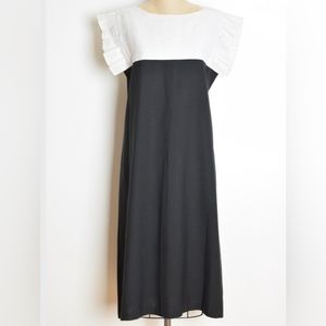 Vintage 80s boxy dress black and white